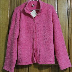 Josie Natori Pink Fuzzy Jacket/Bed Jacket